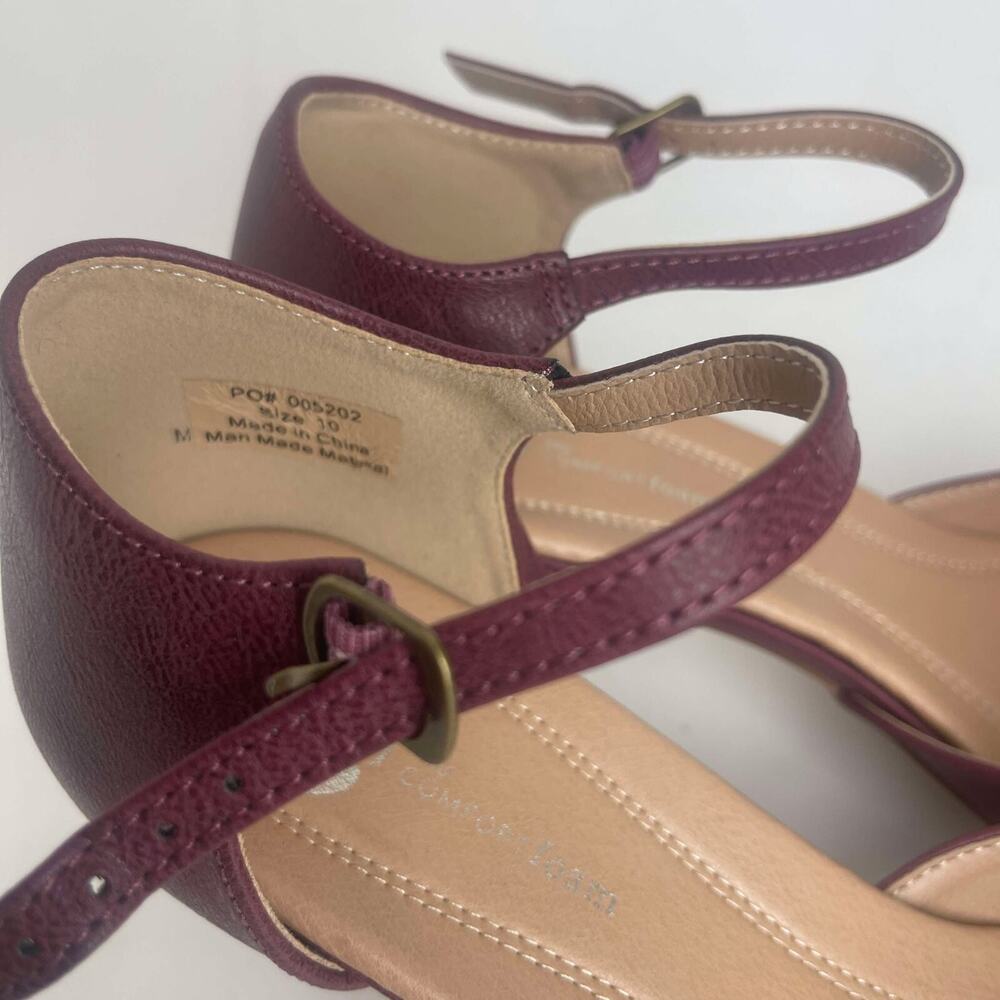 Journee Collection Womens Tru Comfort Foam Bettie Pump Wine Size‎ 10 New No Box - Picture 5 of 9